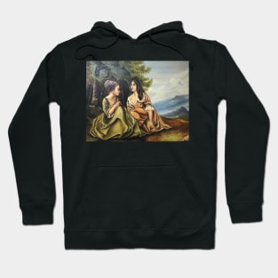 2 Women Sitting CountrySide Painting by my Father Hoodie